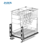 KỆ DAO THỚT NAN DẸT INOX 304 RAY GIẢM CHẤN BGKDT02