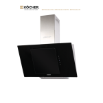 Máy Hút Mùi Köcher K-2080V 70cm/90cm – Kính Vát Tự Động Mở, Hút 1400m³/h, Ultra Swing Siêu Êm