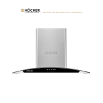 Máy Hút Mùi Kính Cong Köcher K-8872I 70cm/90cm – Ultra Swing Siêu Êm, Công Suất Hút 1550m³/h