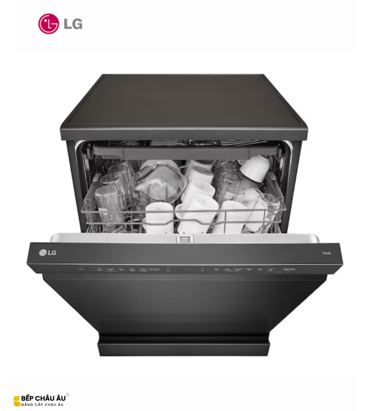 Máy Rửa Bát LG LDN14BLA5 14 Bộ Màu Đen Nhám – QuadWash, Inverter, Sấy Hé Cửa Tự Động, Wi-Fi ThinQ