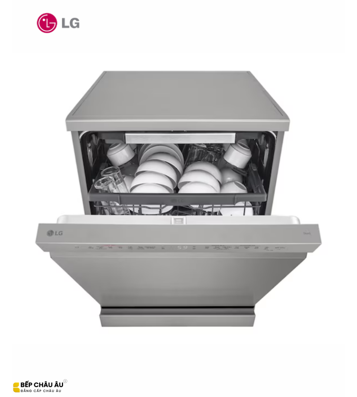 Máy Rửa Bát LG LDT14SVA4 14 Bộ Màu Bạc Ghi – QuadWash TrueSteam, Inverter, Sấy Hé Cửa, Wi-Fi ThinQ