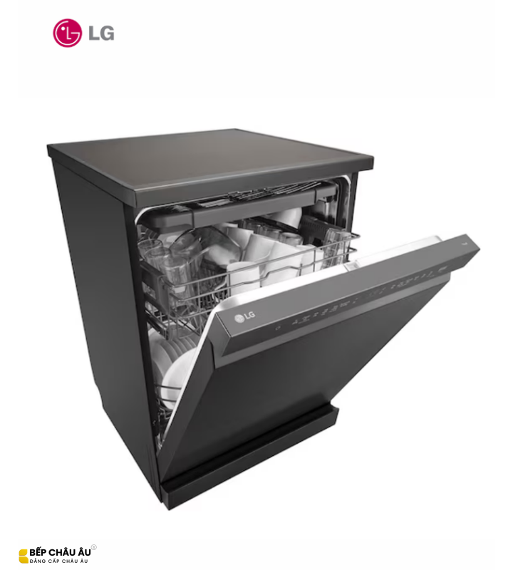 Máy Rửa Bát LG LDN14BLA5 14 Bộ Màu Đen Nhám – QuadWash, Inverter, Sấy Hé Cửa Tự Động, Wi-Fi ThinQ
