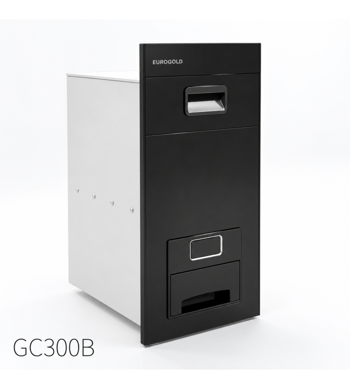 Thùng Gạo Gương Nút Nhấn EUROGOLD GC300 – 3 Màu Đen, Ghi, Bạc