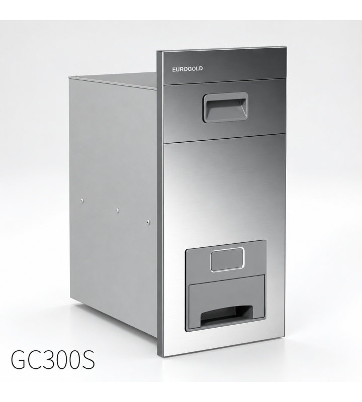 Thùng Gạo Gương Nút Nhấn EUROGOLD GC300 – 3 Màu Đen, Ghi, Bạc