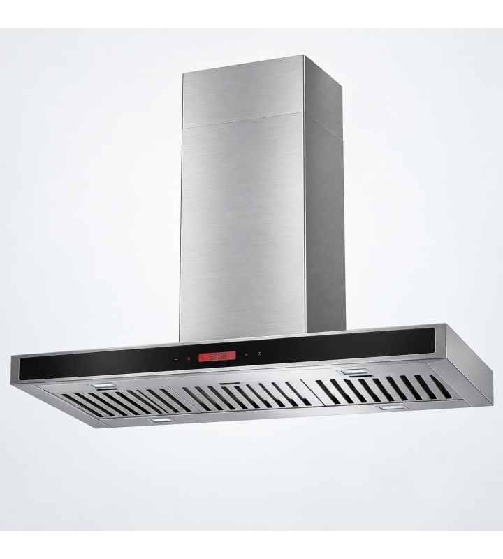 Máy Hút Mùi Đảo KAFF KF-IS991GH Kính Toa Inox 90cm, Cảm Biến Khói Nhiệt