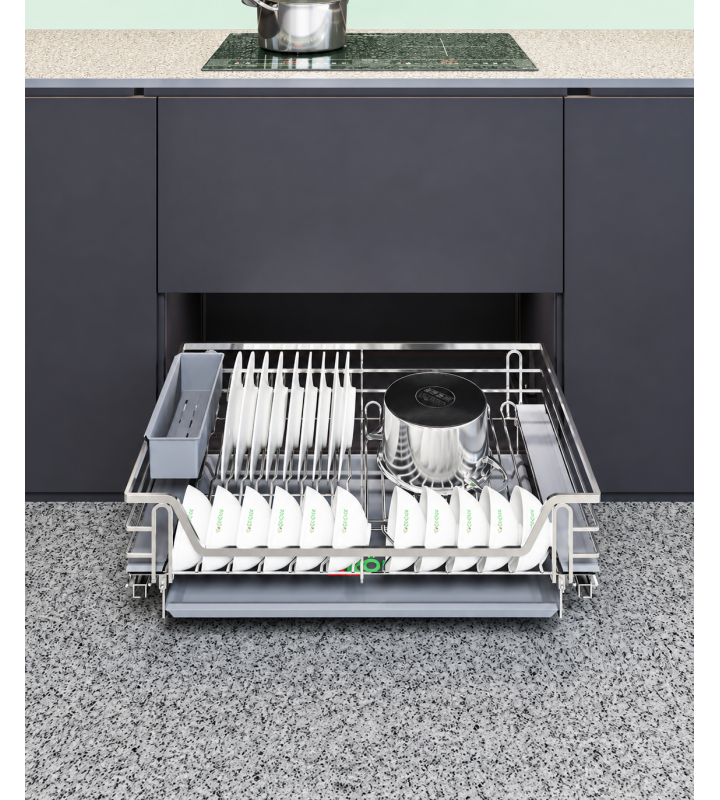 Kệ Đựng Bát Đĩa Mix Oval Inox 304 GROB