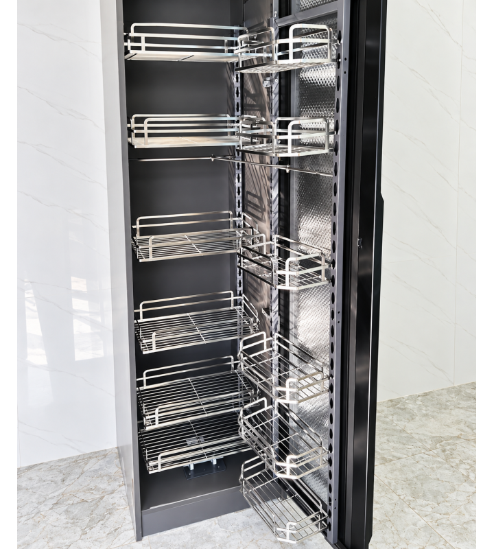 KỆ ĐỰNG TỦ ĐỒ KHÔ NAN DẸT, ĐÁY OVAL, INOX XƯỚC MỜ SUS304