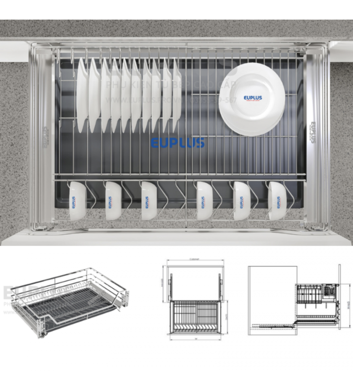 Giá Bát Đĩa Đa Năng Euplus EV Inox 304 Nan Dẹt