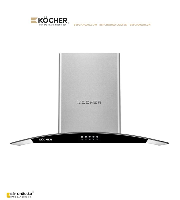 Máy Hút Mùi Kính Cong Köcher K-8070I 70cm/90cm – Ultra Swing Siêu Êm, Hút 1550m³/h