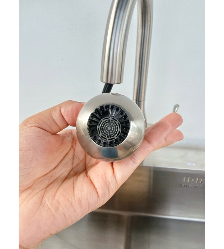 VÒI CHÉN NÓNG LẠNH DÂY RÚT CAO CẤP B-Gem - T07Riva 